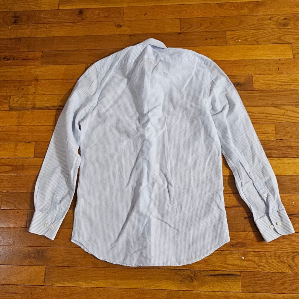 Suitsupply Blue Striped Casual Button Down Shirt - Picture 6 of 9